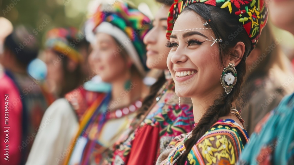 Colorful Traditional Dress in Cultural Festival Colorful Traditional Dress in Cultural Festival