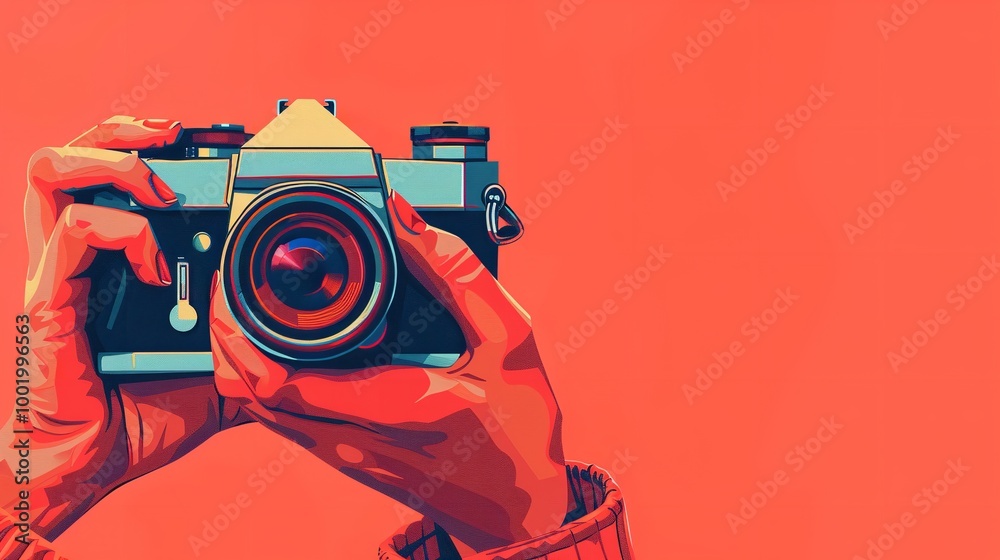 Fototapeta premium World Photography Day social media post template design