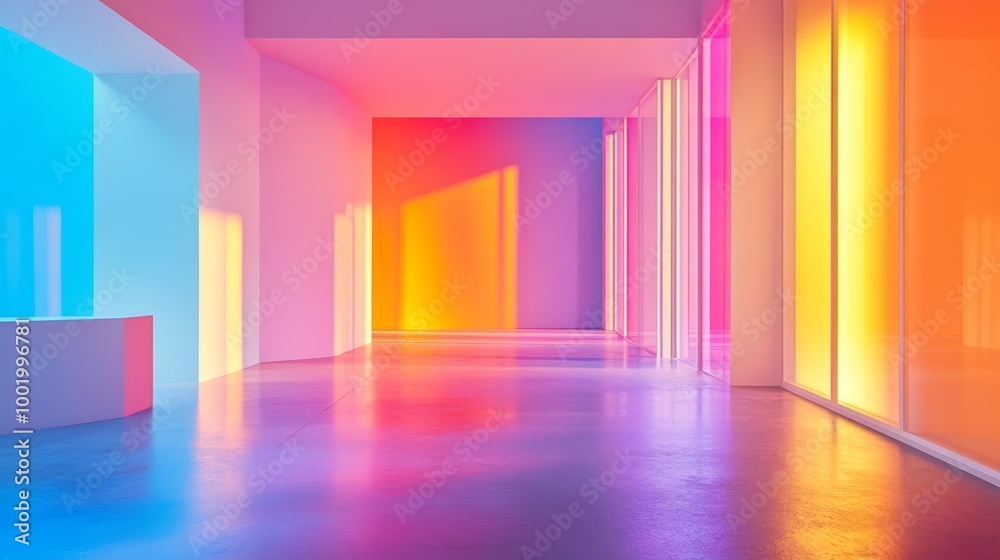 Abstract space where light and shadow intertwine Abstract space where light and shadow intertwine