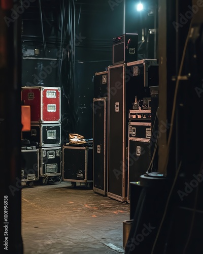 a tour of the backstage area at a music concert
