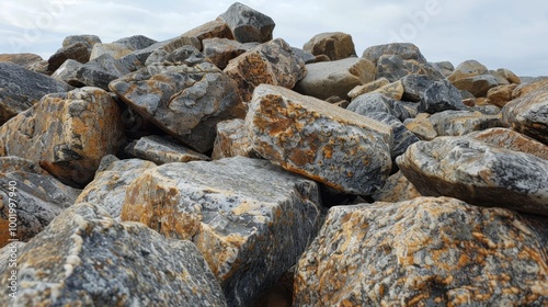 Rocky Texture on Coastal Shoreline