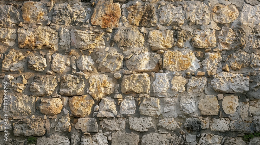 Textured Stone Wall with Natural Color Variations Textured Stone Wall with Natural Color Variations