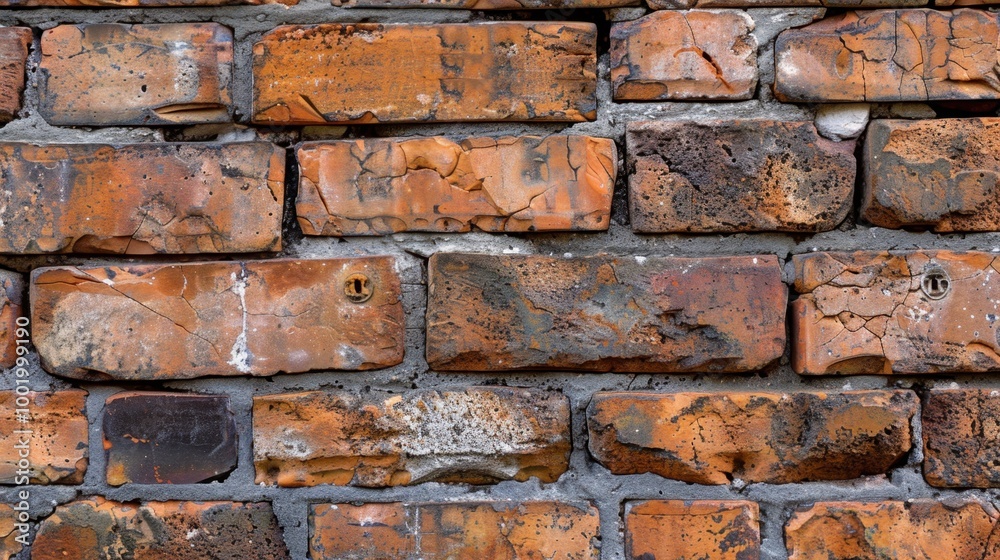 Fototapeta premium Textured Aged Brick Wall Background for Design Projects