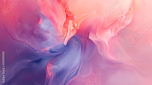 A minimalist abstract iPhone wallpaper design with soft pastel gradients and fluid shapes