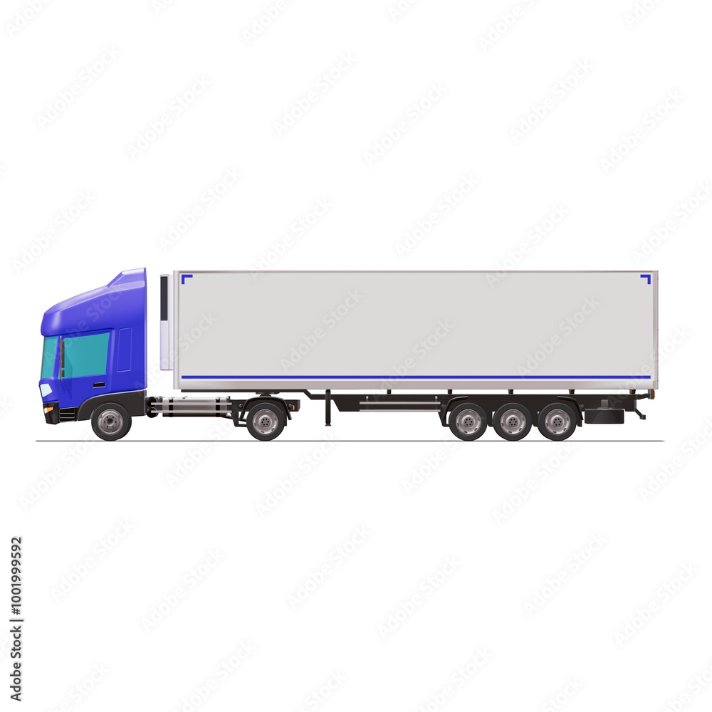 3D Isometric Cargo Truck with White Semi-Trailer Van Vector Illustration Modern Blue Cabine Intercity Delivery Vehicle 4x2 Design Logistics Transport Presentation Social Media Video Promo Left
3D Isometric Cargo Truck with White Semi-Trailer Van Vector Illustration Modern Blue Cabine Intercity Delivery Vehicle 4x2 Design Logistics Transport Presentation Social Media Video Promo Left