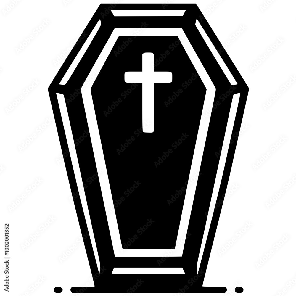 Silhouette of a coffin Silhouette of a coffin