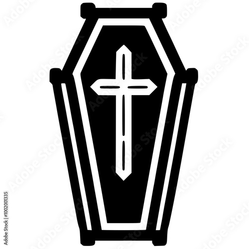 Silhouette of a coffin