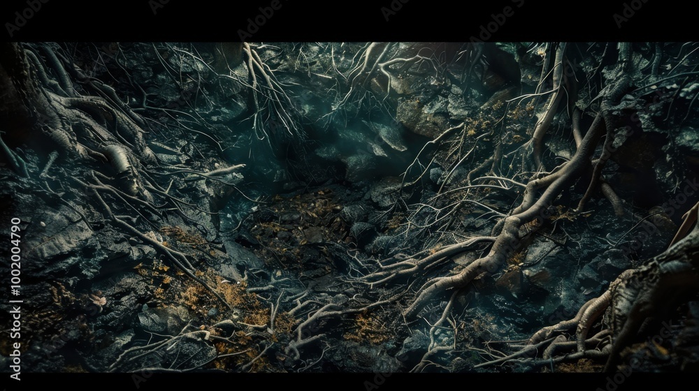 Twisted Roots in Mystical Forest Environment Twisted Roots in Mystical Forest Environment