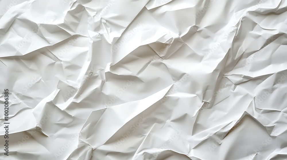Obraz premium white crumpled paper background