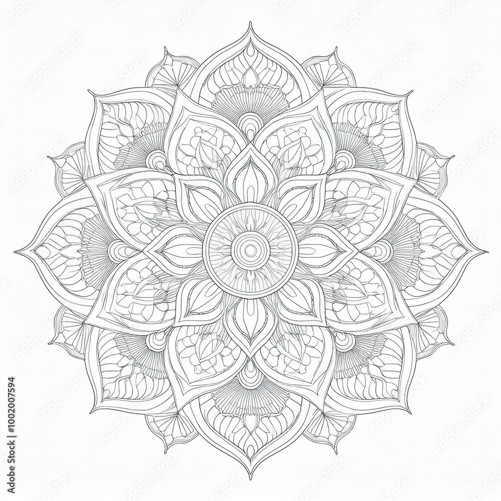 Mandala art design also called rangoli, decorative elements on white background Mandala art design also called rangoli, decorative elements on white background