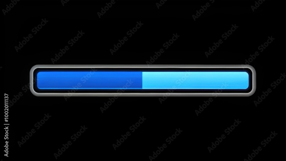 Loading transfer download animation progress bar from zero to one hundred percent, technology, progress, loading Loading transfer download animation progress bar from zero to one hundred percent, technology, progress, loading