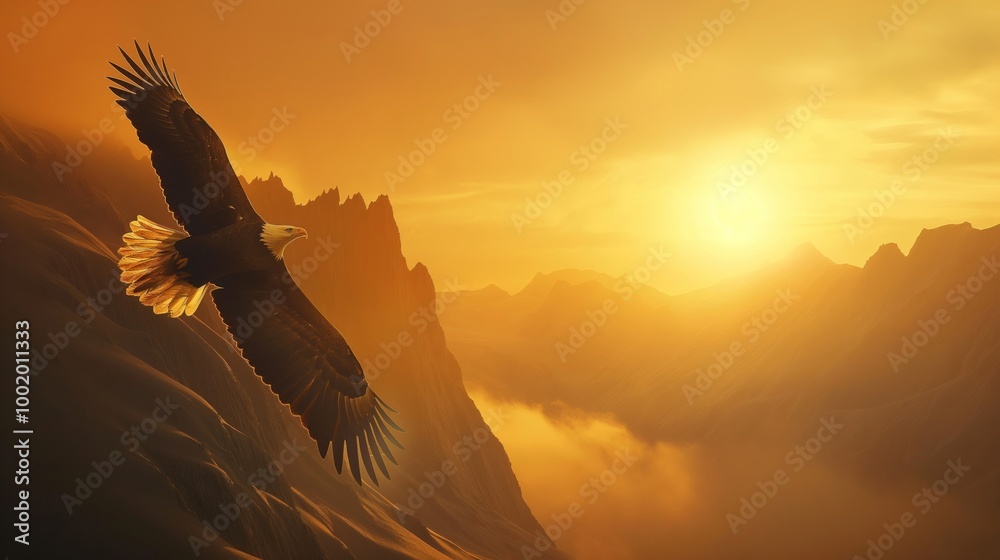 Fototapeta premium eagle on the sky