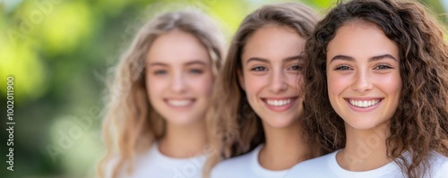 A group of happy females with lovely smiles