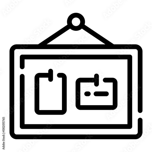 pinboard Line Icon