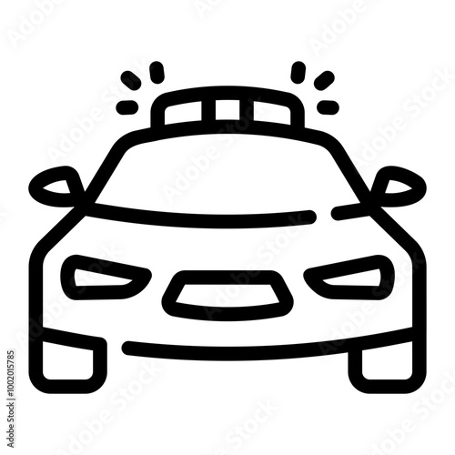 police car Line Icon