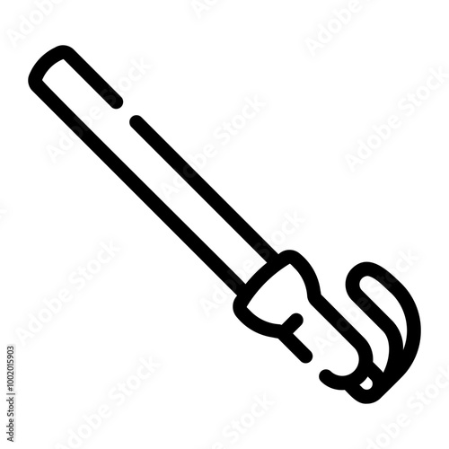 trafic baton Line Icon