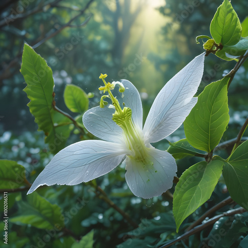 ngel's Fishing Rod flower blooming in garden photo