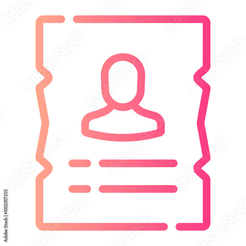 wanted Line Gradient Icon
