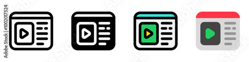 Editable movie website, streaming, film, video vector icon. Movie, cinema, entertainment. Part of a big icon set family. Perfect for web and app interfaces, presentations, infographics, etc