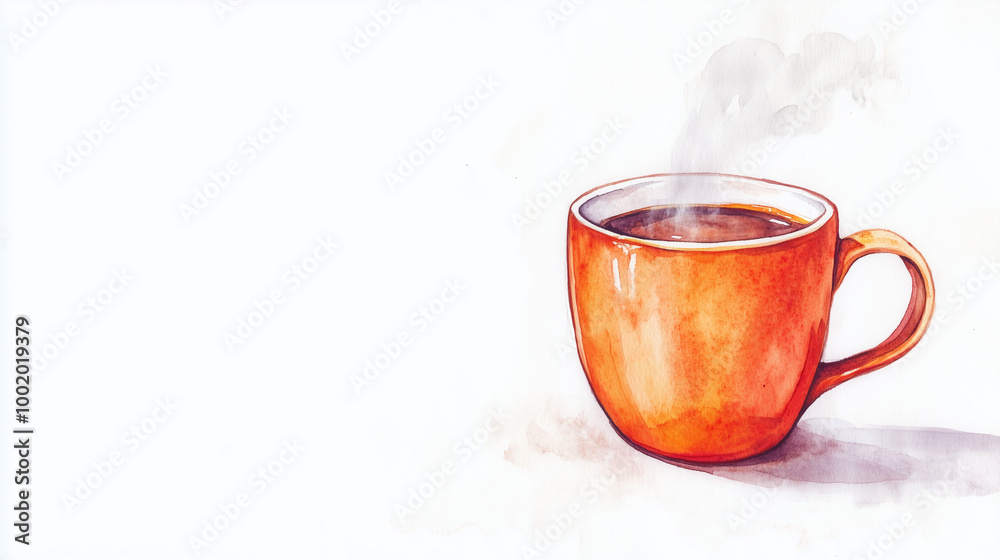 Warm Invitation of a Steaming Coffee Mug Warm Invitation of a Steaming Coffee Mug