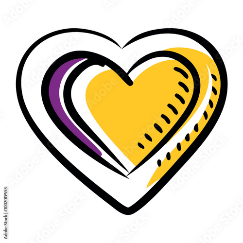 A shining gold heart adorned with a ribbon, a perfect symbol of love and romance for Valentine's Day