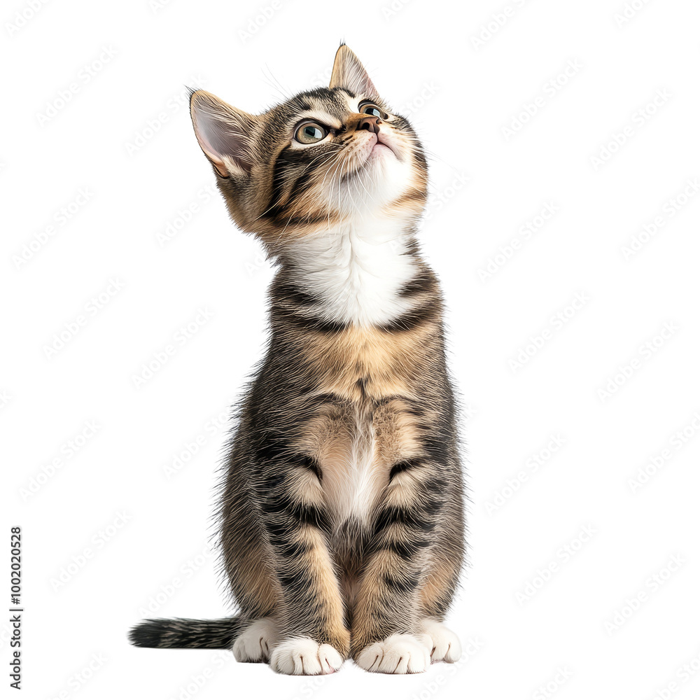 Obraz premium Adorable Kitten Looking Up