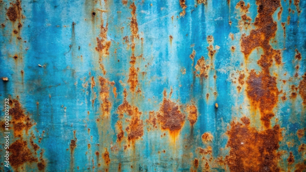 Rustic blue weathered metal texture with rust and corrosion, rust ...