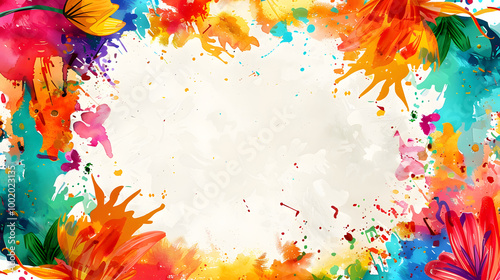 Fiesta Frame Background watercolor