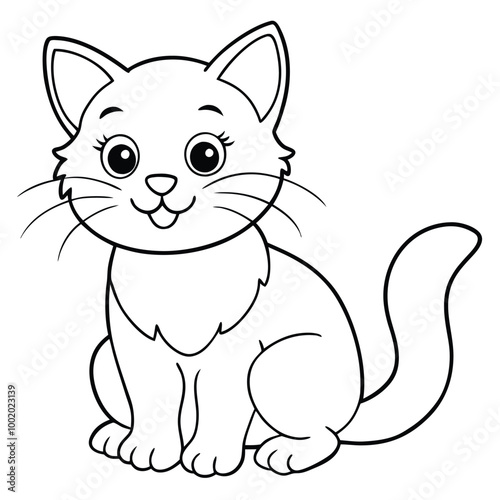 cat line art icon with Transparent Background - Versatile Clipart