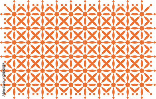 Seamless orange and white pattern with abstract vector background. Perfect for printing, design and textiles