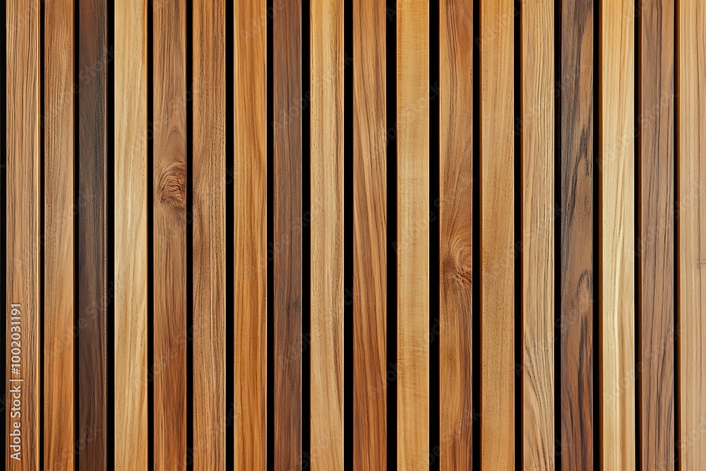 Wooden wall made of vertical panels. Line slats made of wood for a modern interior. Timber planks for cladding facades or fences. Material for cladding in construction. Wooden wall made of vertical panels. Line slats made of wood for a modern interior. Timber planks for cladding facades or fences. Material for cladding in construction.