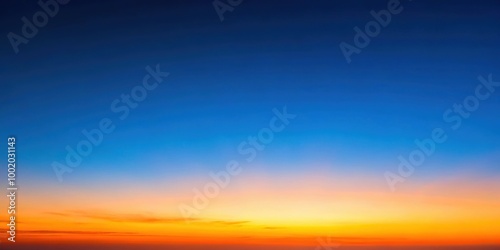 Early morning sky gradient from orange to blue , Sunrise, sky, background, warm, gradient, orange, yellow, blue, grey, horizon