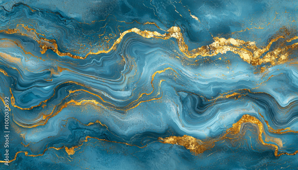 A vibrant abstract design featuring swirling blue and gold patterns, evoking a sense of fluidity and elegance. A vibrant abstract design featuring swirling blue and gold patterns, evoking a sense of fluidity and elegance.