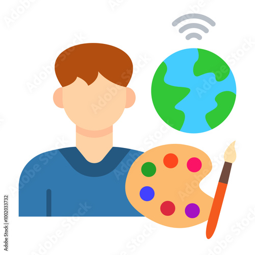 Digital nomad Icon