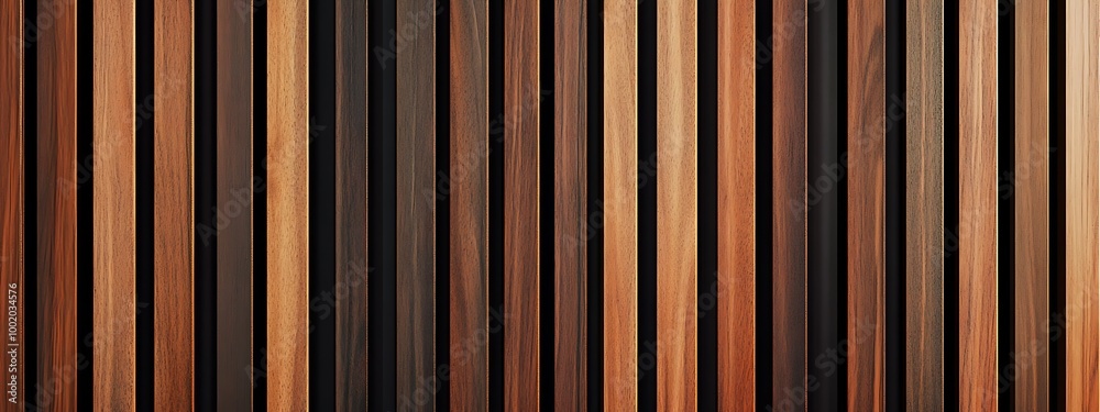 Wooden wall made of vertical panels. Line slats made of wood for a modern interior. Timber planks for cladding facades or fences. Material for cladding in construction. Wooden wall made of vertical panels. Line slats made of wood for a modern interior. Timber planks for cladding facades or fences. Material for cladding in construction.