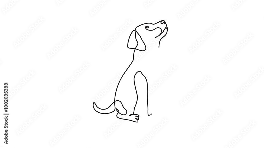 The dog Continuous line art Animation. Animated Video of Pet Animals Motion Graphics. The dog Continuous line art Animation. Animated Video of Pet Animals Motion Graphics.