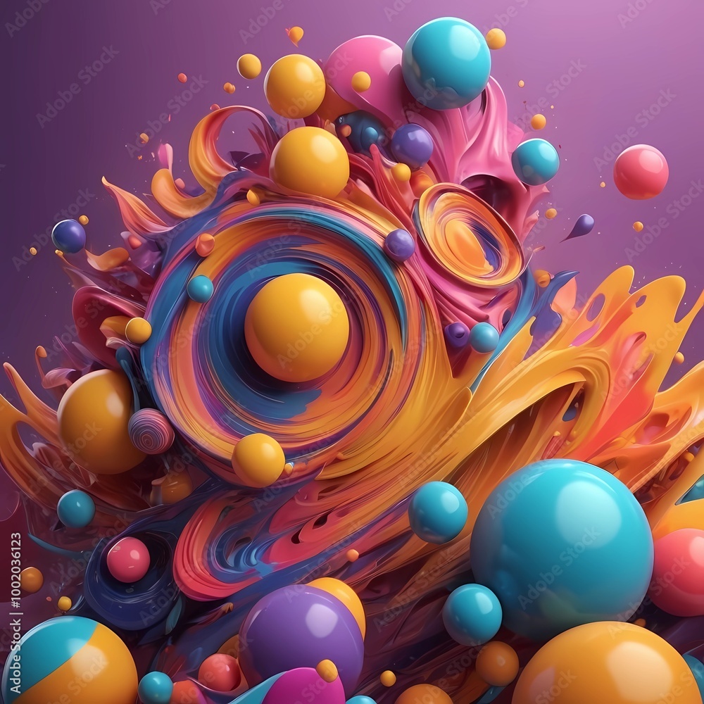 Fototapeta premium Background with colorful balls