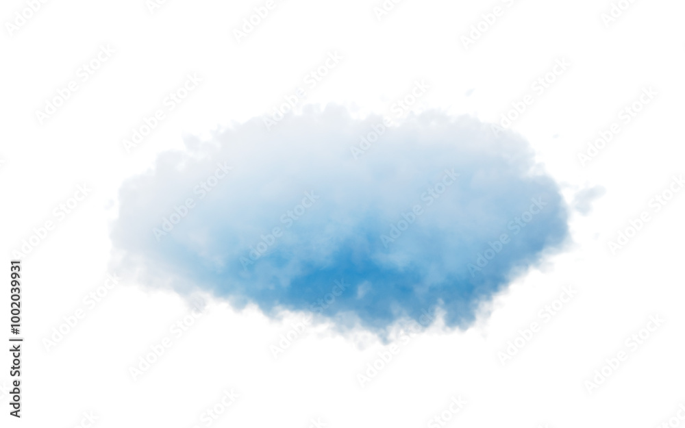 Obraz premium Isolated soft cloud, 3d rendering.