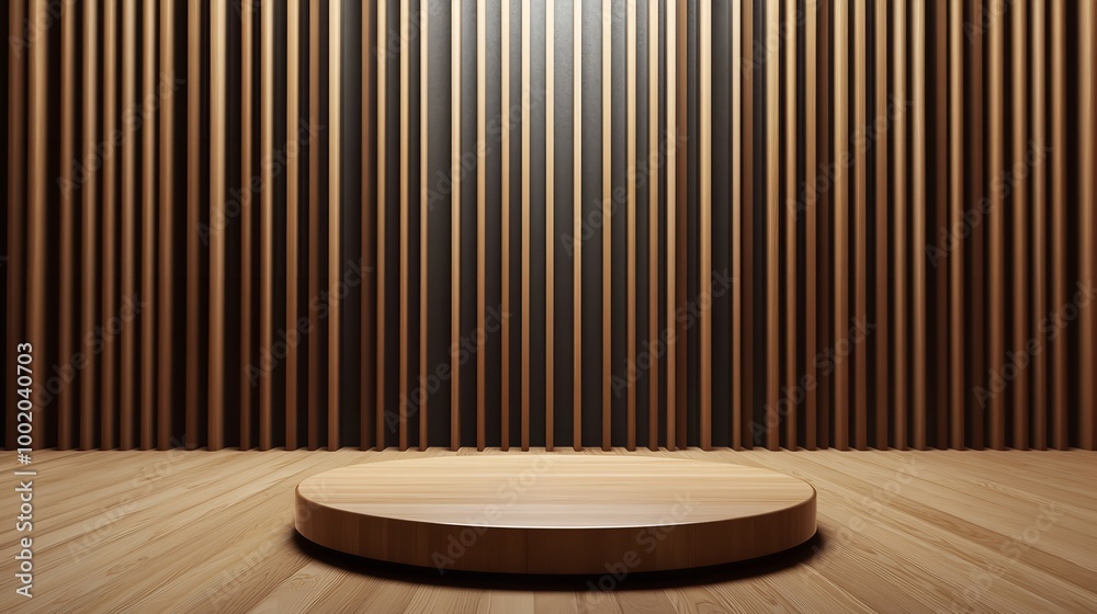 3D geometric brown podium 3D Rendering for cosmetic product display. 3D Rendering Mock up 3D geometric brown podium 3D Rendering for cosmetic product display. 3D Rendering Mock up