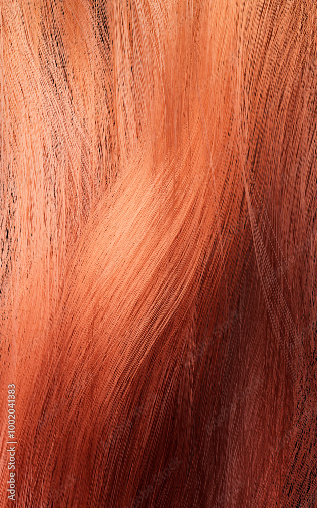 Naklejka premium Wave hair with orange color, 3d rendering.