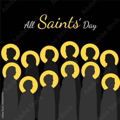 vector all saints day banner template