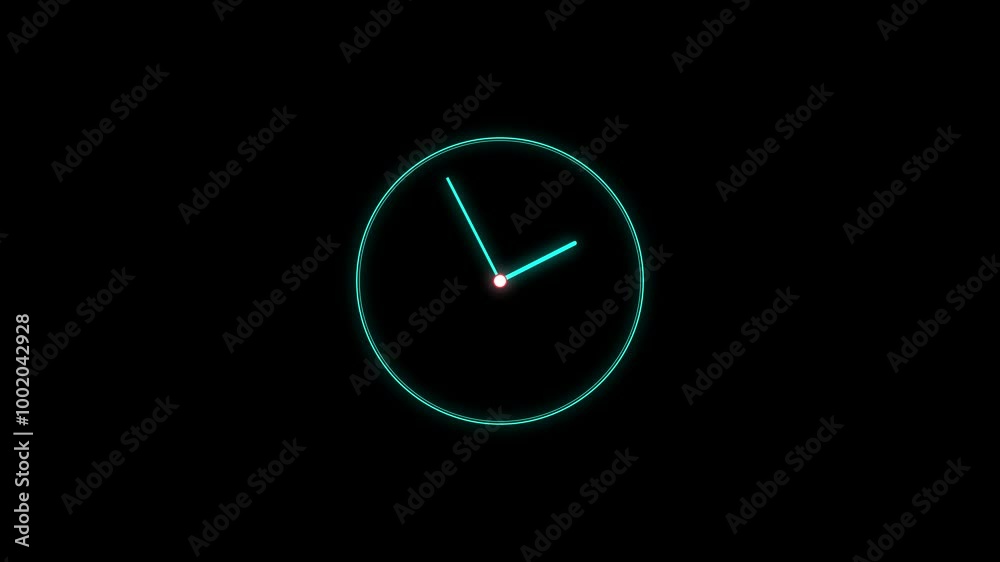 Timelapse of spinning clock animation in a 12-hour loop for alpha channel or tint layer. glowing wall clock animation background. Timelapse of spinning clock animation in a 12-hour loop for alpha channel or tint layer. glowing wall clock animation background.
