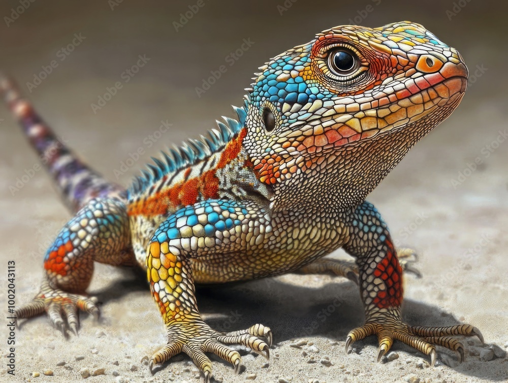 Lizard on Sandy Ground Lizard on Sandy Ground
