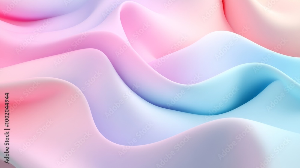 Abstract pastel colored waves in soft gradients Abstract pastel colored waves in soft gradients