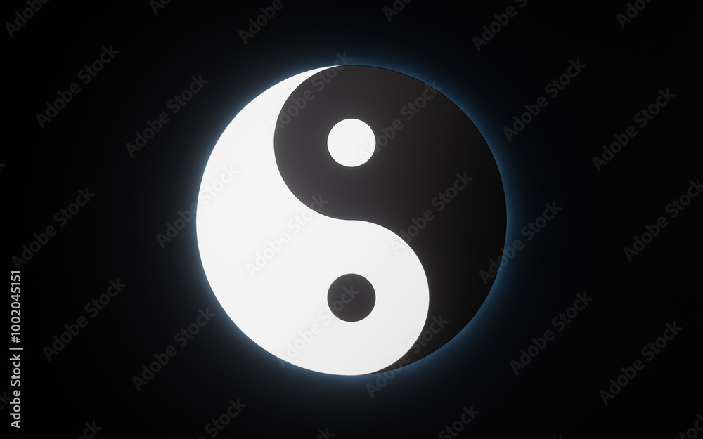 Chinese ancient taiji yin-yang pattern symbol, 3d rendering. Chinese ancient taiji yin-yang pattern symbol, 3d rendering.