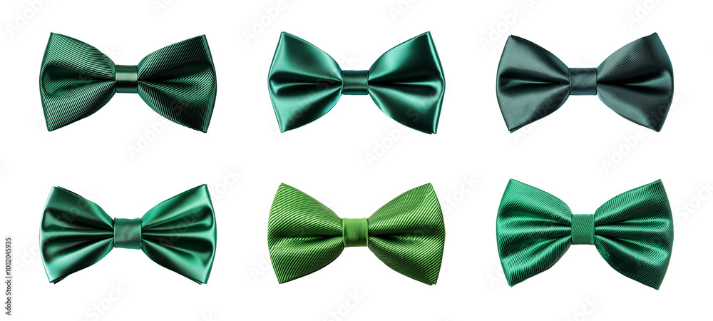 green bow tie isolated on a transparent or white background, cut-out, PNG green bow tie isolated on a transparent or white background, cut-out, PNG