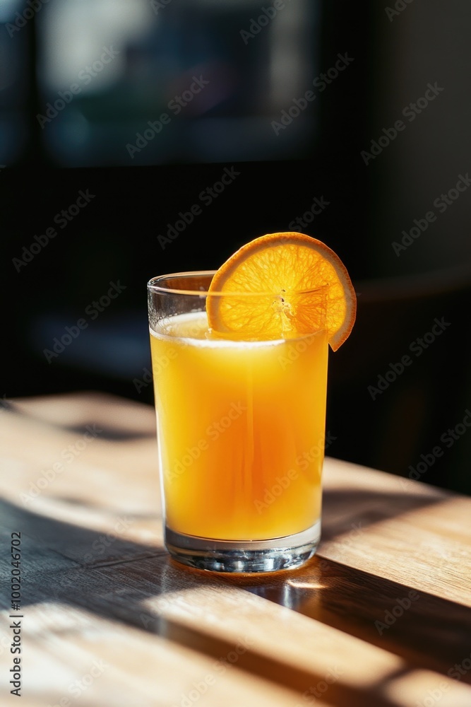 Orange Juice on Table Orange Juice on Table