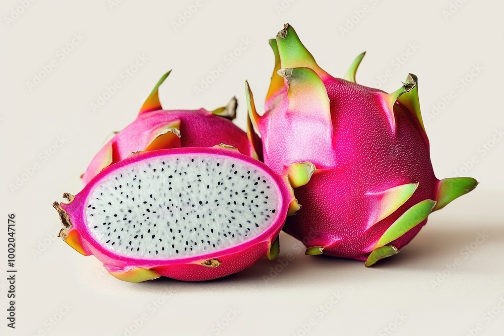 Dragon Fruit Cut In Half Dragon Fruit Cut In Half