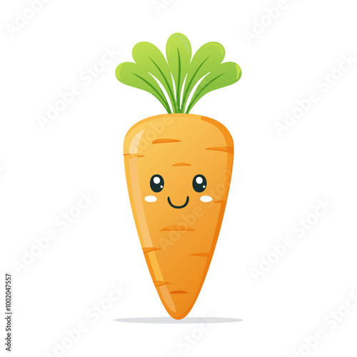 Carrot Vegetable Cute Cartoon Fresh Animation Kawaii Healthy Character

