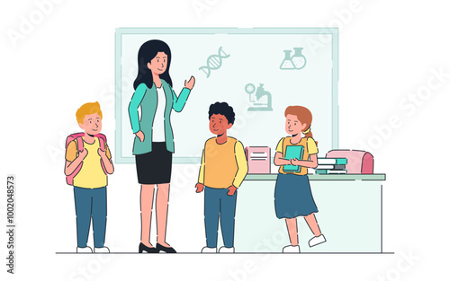 Flat illustration for world teachers day